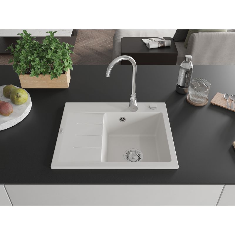 Zlewozmywak granitowy Mexen Ben 1-komorowy czarny 600x500 mm  - 6522605000-77-G 1 szt.