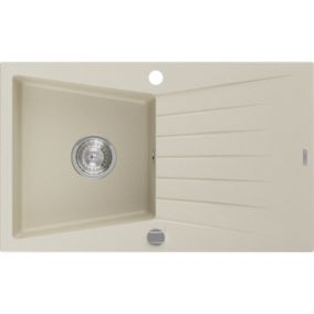 Zlewozmywak granitowy Mexen Cesar 1-komorowy beżowy 775x470 mm 1 szt.