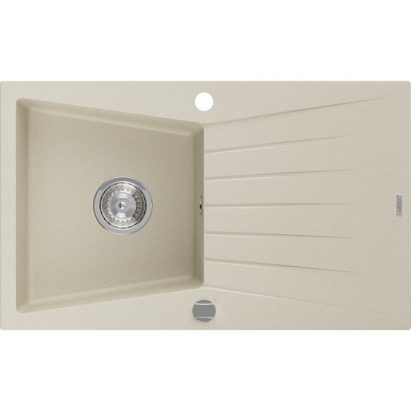 Zlewozmywak granitowy Mexen Cesar 1-komorowy szary 775 x 470 mm  - 6514771010-71 1 szt.