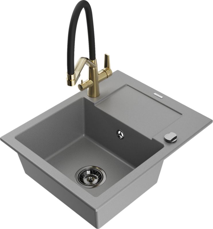 Zlewozmywak granitowy Mexen Gaspar 1,5-komorowy beżowy 737x475 mm  - 6507731505-69 1 szt.