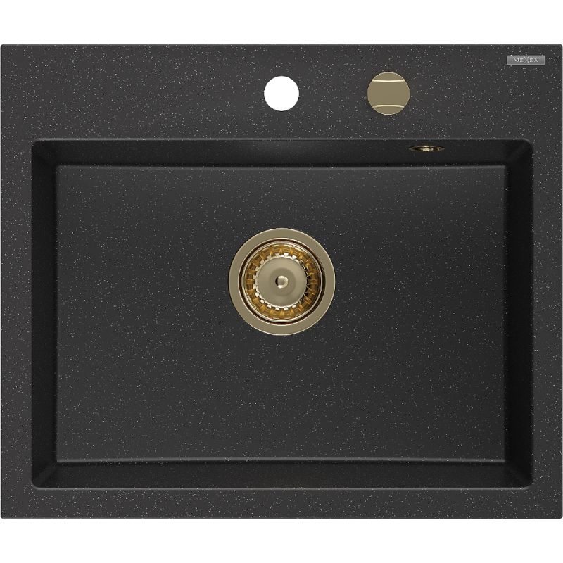 Zlewozmywak granitowy Mexen Oscar 1-komorowy szary 580x490 mm  - 6519581000-71-B 1 szt.