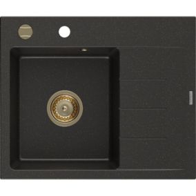 Zlewozmywak granitowy wpuszczany Mexen Bruno 1-komorowy biały 795x495 mm  - 6513791010-20-G 1 szt.