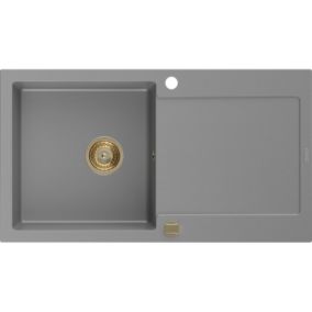 Zlewozmywak granitowy wpuszczany Mexen Mario 2-komorowy beżowy 820x436 mm  - 6504822000-69-G 1 szt.