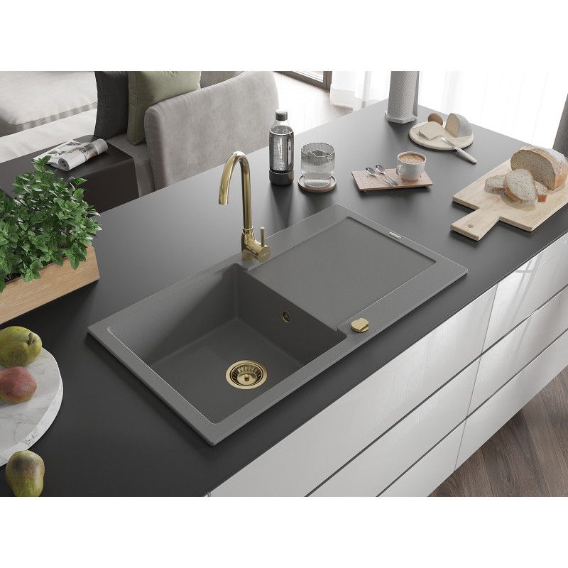 Zlewozmywak granitowy wpuszczany Mexen Mario 2-komorowy beżowy 820x436 mm  - 6504822000-69-G 1 szt.
