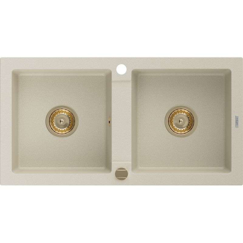 Zlewozmywak granitowy wpuszczany Mexen Matias 1,5-komorowy czarny 900 x 505 mm  - 6502901505-77-G 1 szt.