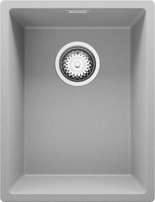 Zlewozmywak Londyn Slim PRIMAGRAN Nablatowy 36x47cm do szafki od 40cm z Syfonem Szary 1 szt.