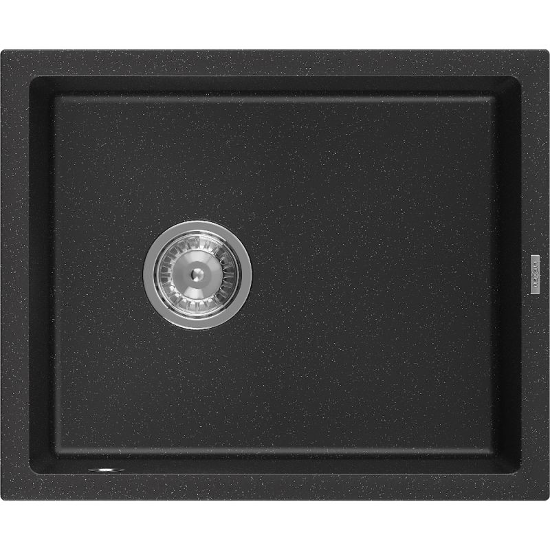 Zlewozmywak Mexen Pedro 1-komorowy czarny/srebrny metalik 560x460 mm 1 szt.