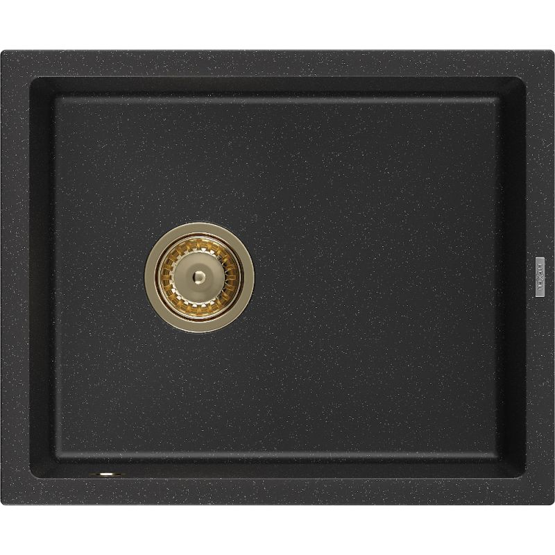 Zlewozmywak  Mexen Pedro 1-komorowy czarny/srebrny metalik 560x460 mm  6508561000-73-G 1 szt.