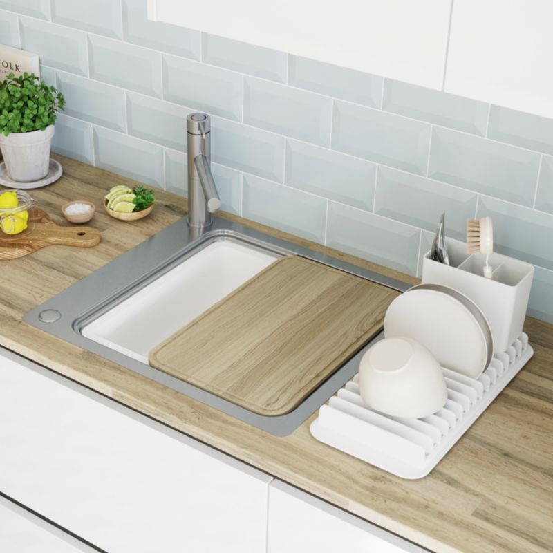 Zlewozmywak stalowy GoodHome Romesco 1-komorowy bez ociekacza z akcesoriami