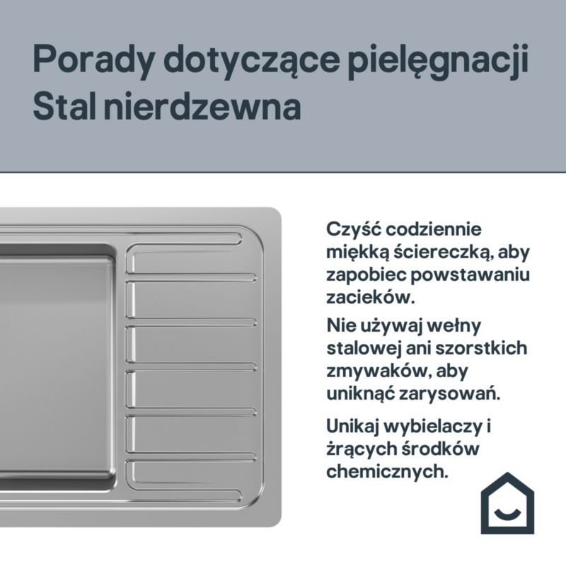 Zlewozmywak stalowy GoodHome Romesco 1-komorowy z ociekaczem i akcesoriami