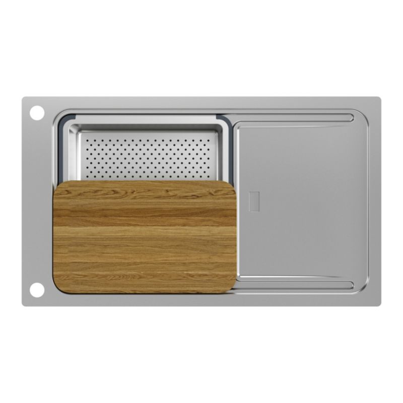 Zlewozmywak stalowy GoodHome Romesco Linea 1-komorowy z ociekaczem