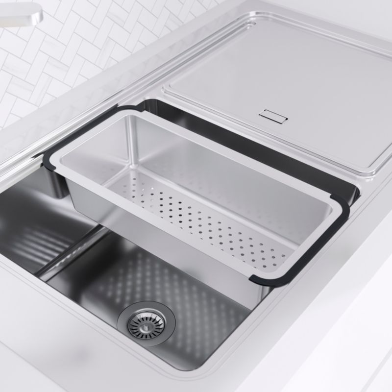 Zlewozmywak stalowy GoodHome Romesco Linea 1-komorowy z ociekaczem