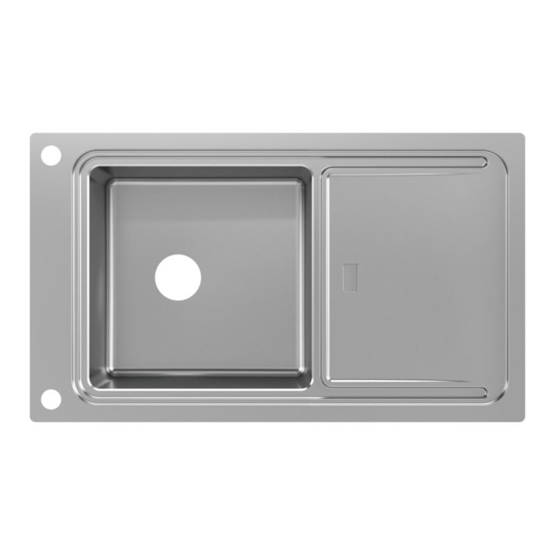 Zlewozmywak stalowy GoodHome Romesco Linea 1-komorowy z ociekaczem