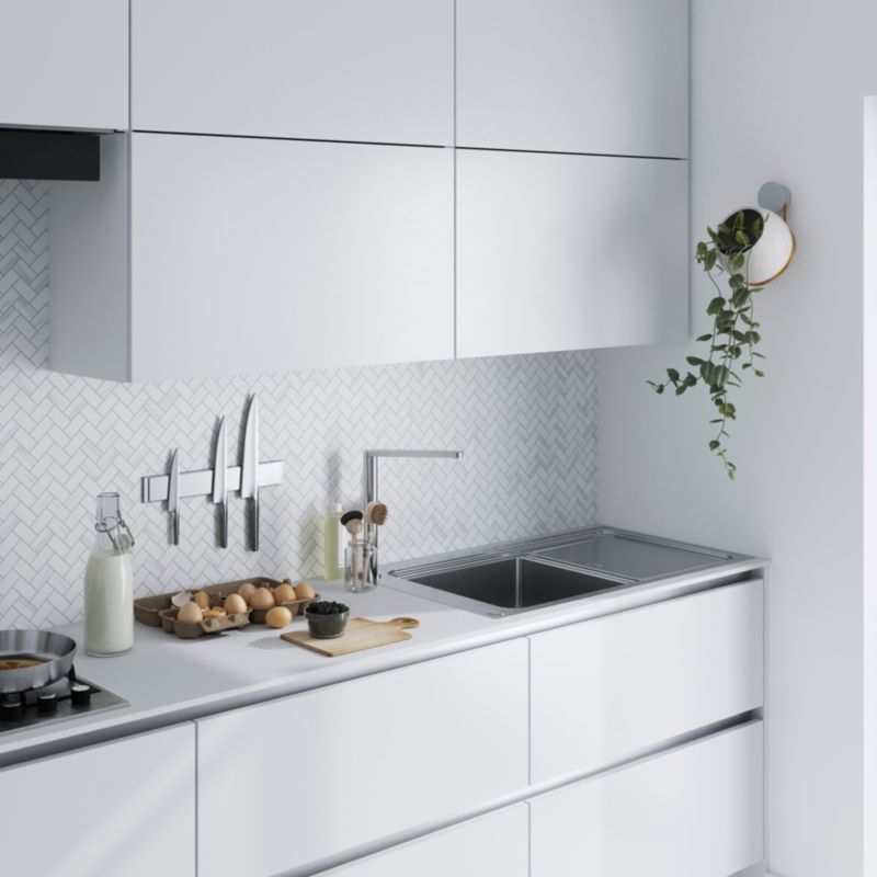 Zlewozmywak stalowy GoodHome Romesco Linea 1-komorowy z ociekaczem