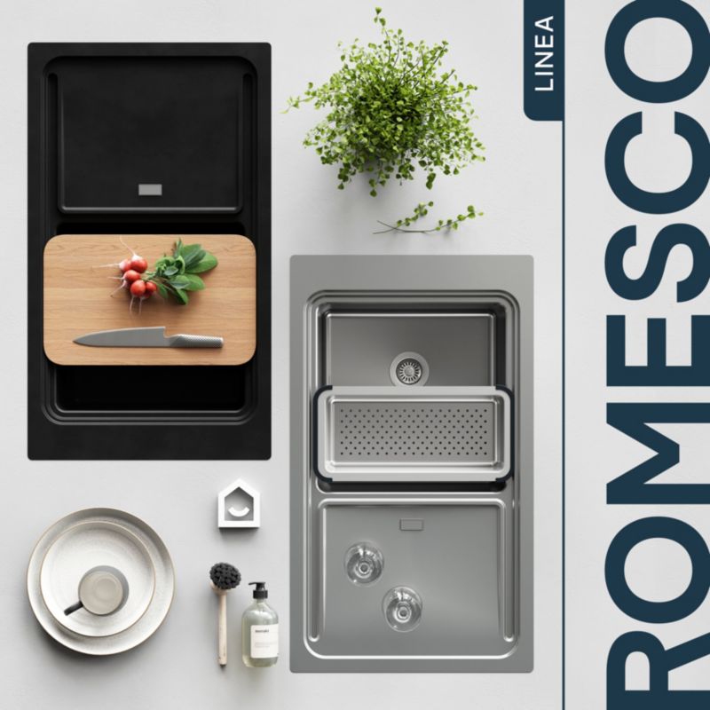 Zlewozmywak stalowy GoodHome Romesco Linea 1-komorowy z ociekaczem