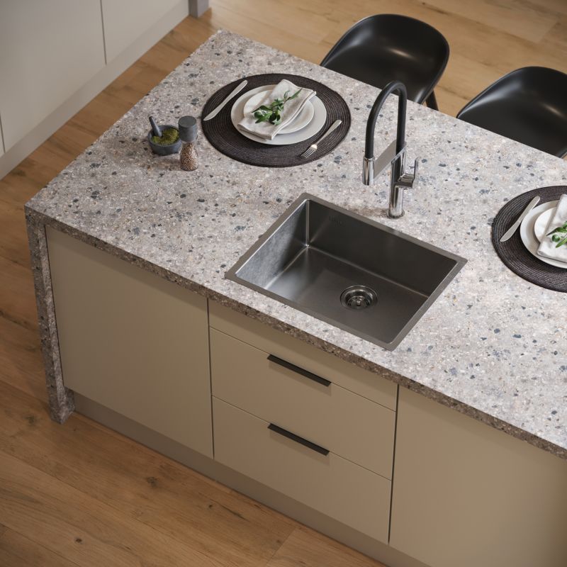 Zlewozmywak stalowy Laveo Sligo 1-komorowy inox