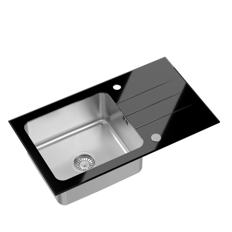 Zlewozmywak szklany Quadron Glasso 111 czarny