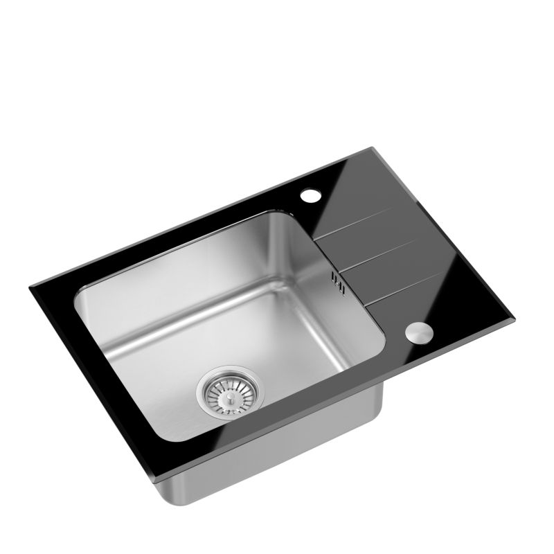 Zlewozmywak szklany Quadron Glasso 116 czarny
