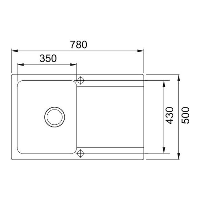 Zlewozmywak Tectonite Franke Oid 611-78 1-komorowy kamienny szary