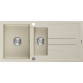 Zlewozmywak wpuszczany Mexen Andres 1,5-komorowy biały 1000x500 mm  - 6515101510-20-B 1 szt.