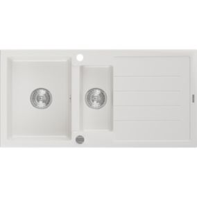Zlewozmywak wpuszczany Mexen Andres 1,5-komorowy czarno/złoty metalik 1000x500 mm  - 6515101510-75-B 1 szt.