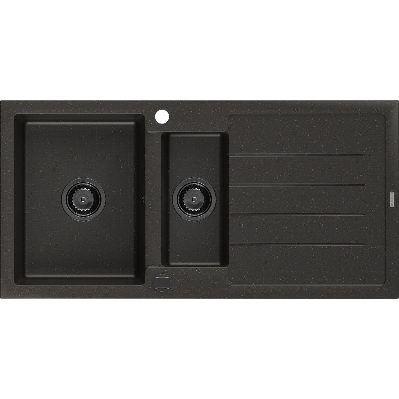 Zlewozmywak wpuszczany Mexen Andres 1,5-komorowy czarny 1000x500 mm  - 6515101510-76-B 1 szt.
