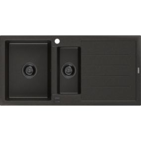 Zlewozmywak wpuszczany Mexen Andres 1,5-komorowy czarny 1000x500 mm  - 6515101510-76-B 1 szt.