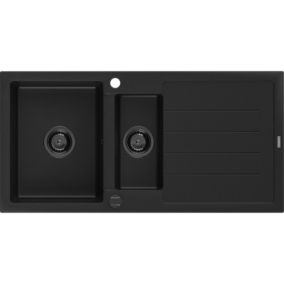 Zlewozmywak wpuszczany Mexen Andres 1,5-komorowy czarny 1000x500 mm  - 6515101510-77 1 szt.