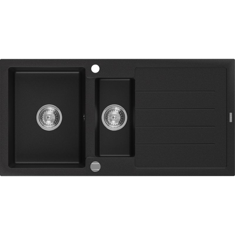 Zlewozmywak wpuszczany Mexen Andres 1,5-komorowy czarny nakrapiany 1000x500 mm  - 6515101510-76-G 1 szt.