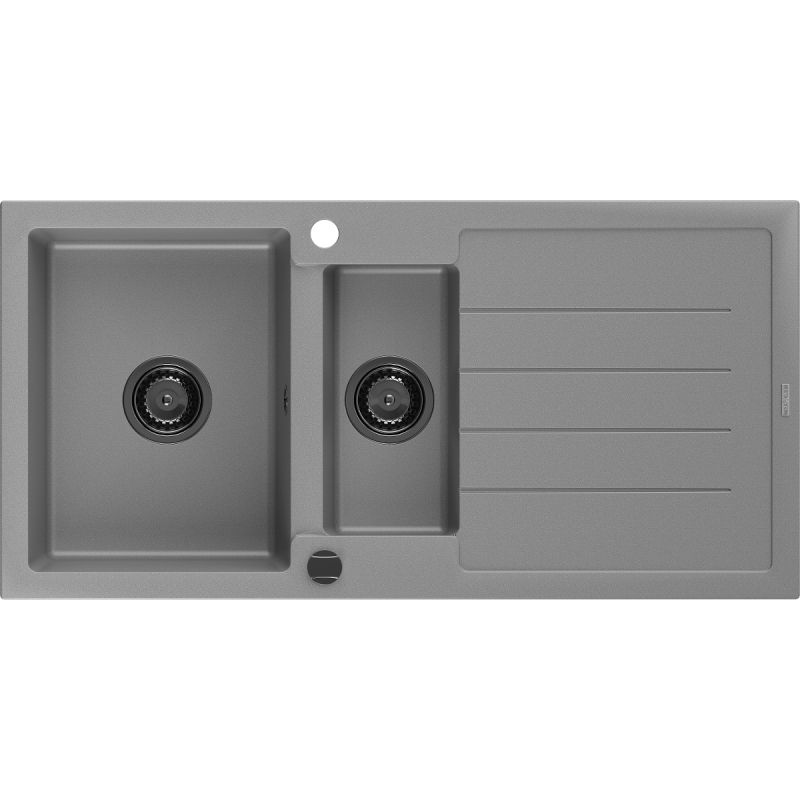 Zlewozmywak wpuszczany Mexen Andres 1,5-komorowy szary 1000x500 mm  6515101510-71-B