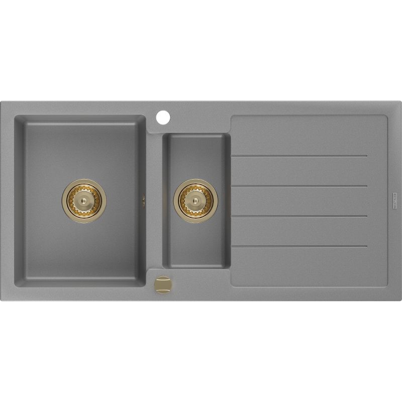 Zlewozmywak wpuszczany Mexen Andres 1,5-komorowy szary 1000x500 mm  6515101510-71-G