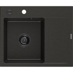 Zlewozmywak wpuszczany Mexen Ben 1-komorowy czarny/złoty metalik 600x500 mm  6522605000-75-B 1 szt.
