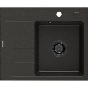 Zlewozmywak wpuszczany Mexen Ben 1-komorowy czarny/złoty metalik 600x500 mm  - 6523605000-75 1 szt.