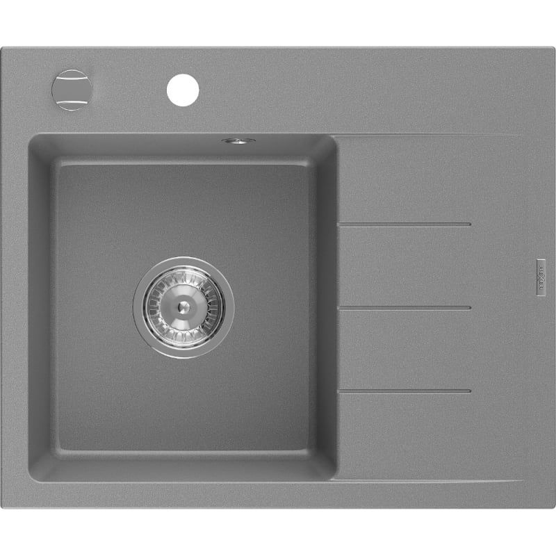 Zlewozmywak wpuszczany Mexen Ben 1-komorowy szary 600x500 mm  6522605000-71