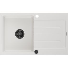 Zlewozmywak wpuszczany Mexen Bruno 1-komorowy biały 795x495 mm  6513791010-20-B 1 szt.