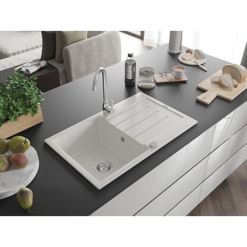 Zlewozmywak wpuszczany Mexen Bruno 1-komorowy czarny 795 x 495 mm  - 6513791010-77-B 1 szt.
