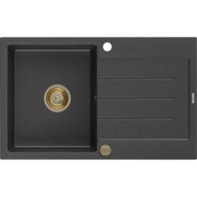 Zlewozmywak wpuszczany Mexen Bruno 1 komorowy czarny nakrapiany 795 x 495 mm 1 szt.