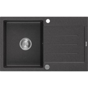 Zlewozmywak wpuszczany Mexen Bruno 1-komorowy czarny nakrapiany 795 x 495 mm 1 szt.