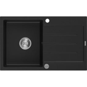 Zlewozmywak wpuszczany Mexen Bruno 1-komorowy czarny nakrapiany 795 x 495 mm  - 6513791010-76 1 szt.