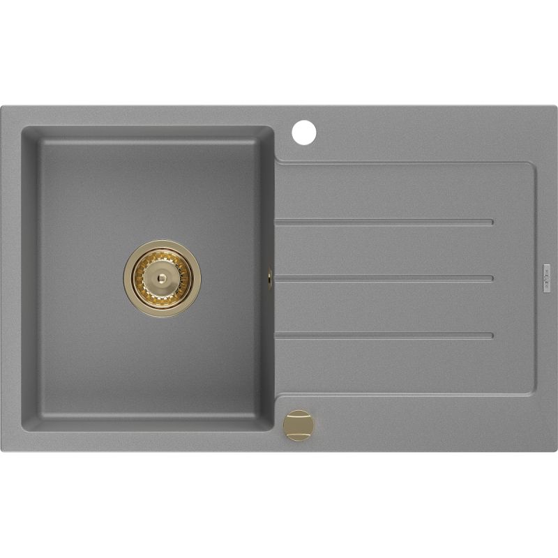 Zlewozmywak wpuszczany Mexen Bruno 1-komorowy szary 795x495 mm  6513791010-71-G