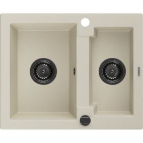 Zlewozmywak wpuszczany Mexen Carlos 1,5-komorowy beżowy 582x475 mm  6518581500-69-B 1 szt.