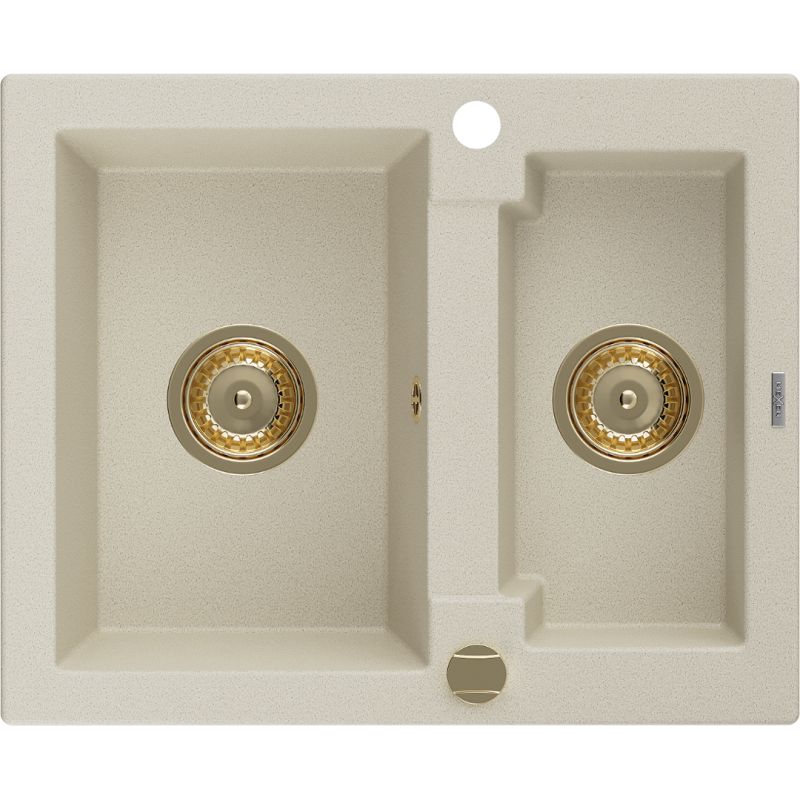 Zlewozmywak wpuszczany Mexen Carlos 1,5-komorowy beżowy 582x475 mm  6518581500-69-G