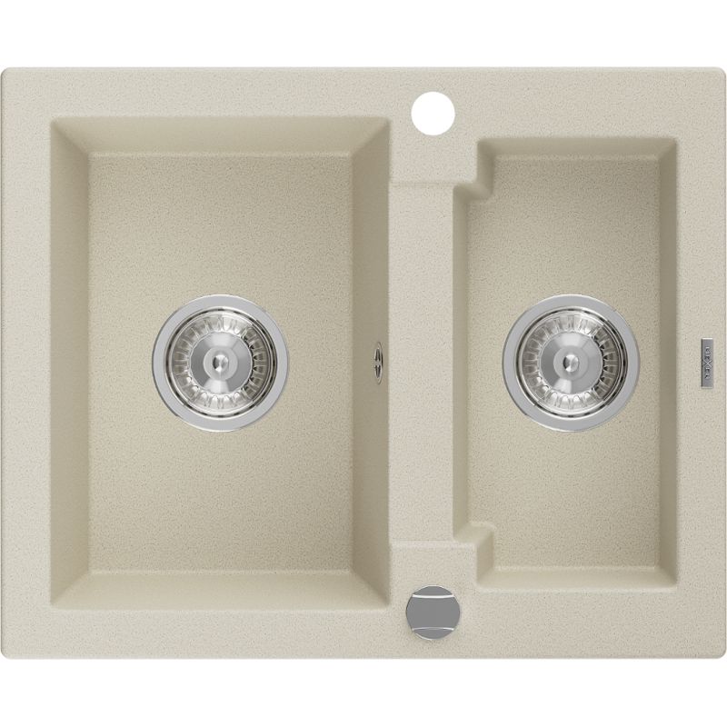 Zlewozmywak wpuszczany Mexen Carlos 1,5-komorowy biały 582x475 mm  - 6518581500-20 1 szt.