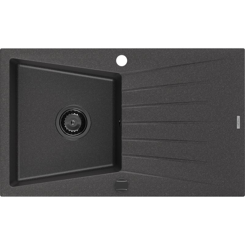 Zlewozmywak wpuszczany Mexen Cesar 1-komorowy czarny nakrapiany 775 x 470 mm 1 szt.