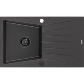 Zlewozmywak wpuszczany Mexen Cesar 1-komorowy czarny nakrapiany 775 x 470 mm 1 szt.