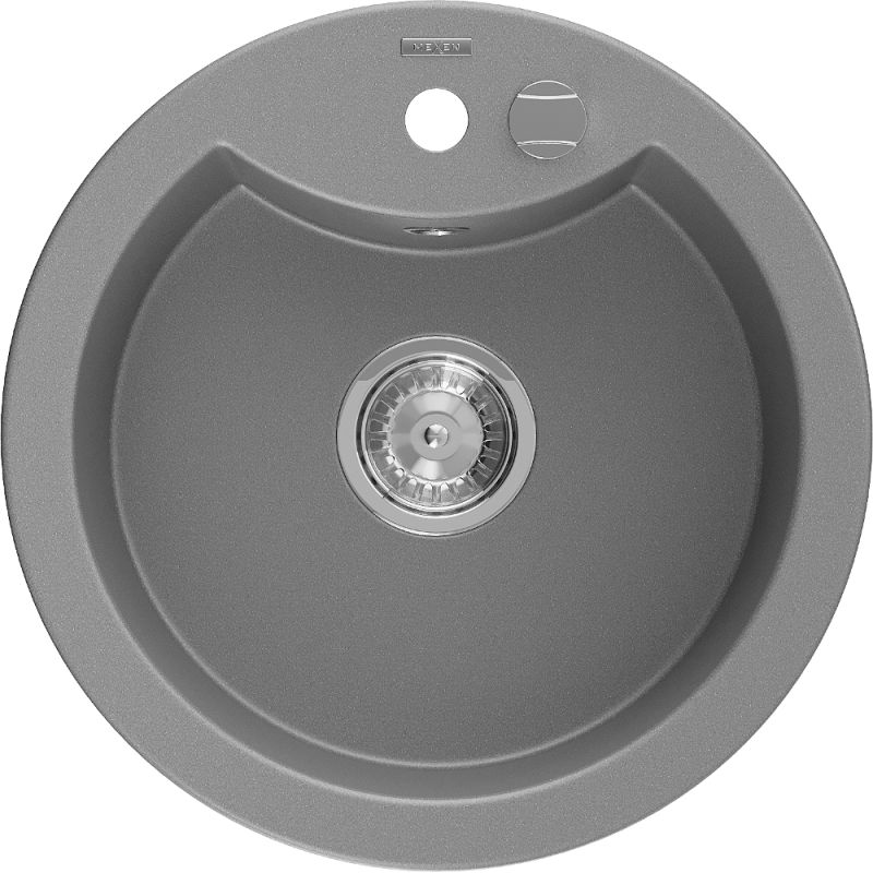 Zlewozmywak wpuszczany Mexen Diego 1-komorowy szary 488x480 mm  - 6512481000-71-B 1 szt.