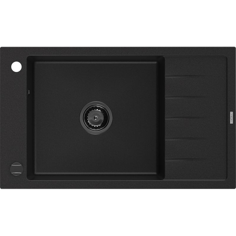 Zlewozmywak wpuszczany Mexen Elias 1-komorowy czarny 795x480 mm  - 6511791005-77 1 szt.