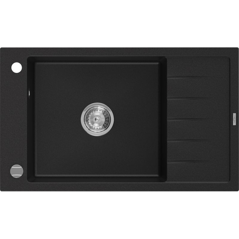 Zlewozmywak wpuszczany Mexen Elias 1-komorowy czarny nakrapiany 795 x 480 mm  - 6511791005-76 1 szt.