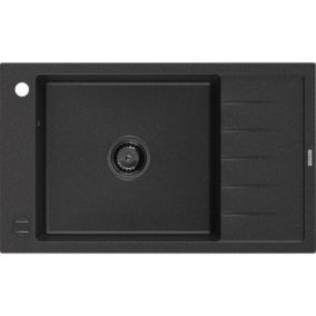 Zlewozmywak wpuszczany Mexen Elias 1-komorowy czarny/srebrny metalik 795x480 mm  - 6511791005-73-G 1 szt.