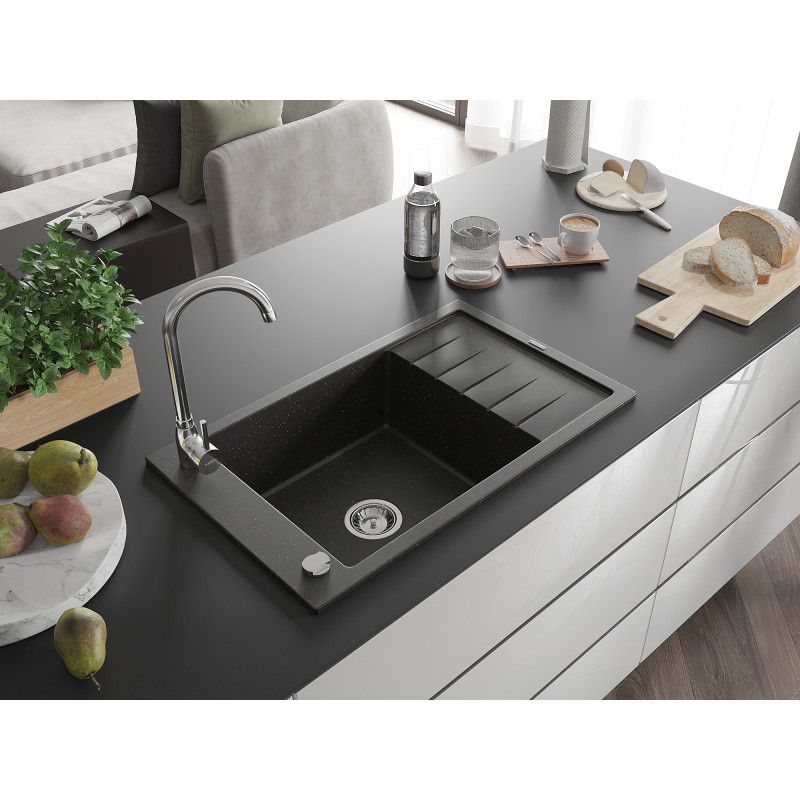 Zlewozmywak wpuszczany Mexen Elias 1-komorowy szary 795x480 mm  - 6511791005-71 1 szt.